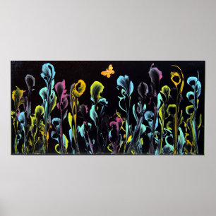 Poster Arte da corda com borboleta sobre