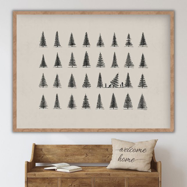 Poster Arte da Fazenda de Árvores de Natal, Árvores, Nata (Criador carregado)