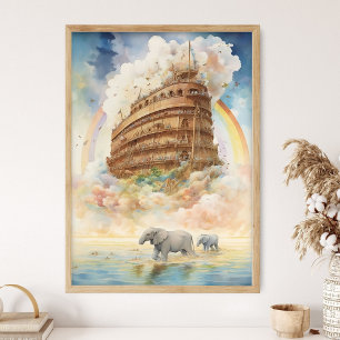 Poster Arte da História Bíblica A História da Arca de N