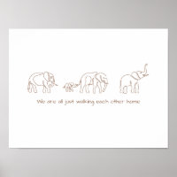 Arte da linha do solteiro - elefante