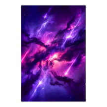 Arte da Nebulosa do Vibrante Vazio Cósmico Magenta