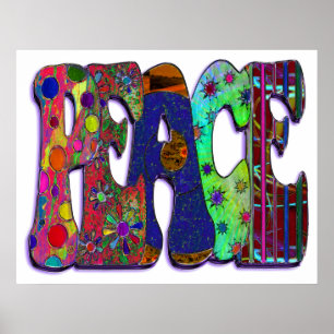 Poster Arte da palavra da paz
