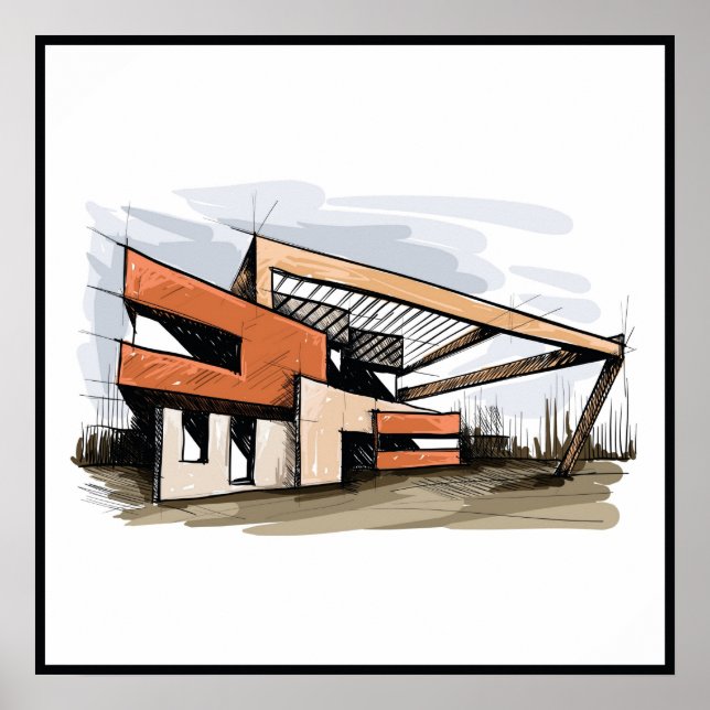 Poster Arte da parede da Abstrato 20x20 (Frente)