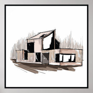 Póster Arte da parede da Abstrato 20x20