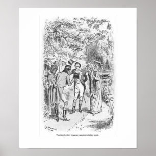 Póster Arte da parede das senhoras de Jane Austen do