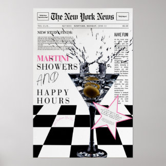 Poster Arte da Parede Trendy de Jornais