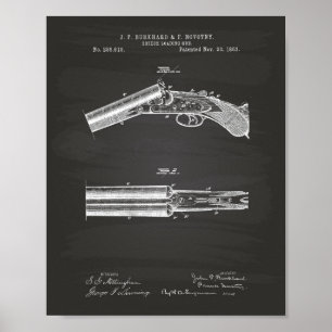 Póster Arte da patente da arma 1883 da carga da culatra -