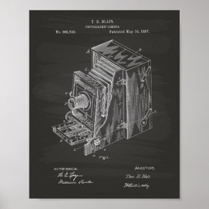 Poster Arte da patente do instrumento 1887 da câmera -