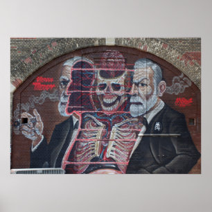 Póster Arte da rua de Sigmund Freud