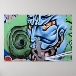 Poster Arte da rua Monster em Las Palmas