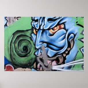 Poster Arte da rua Monster em Las Palmas