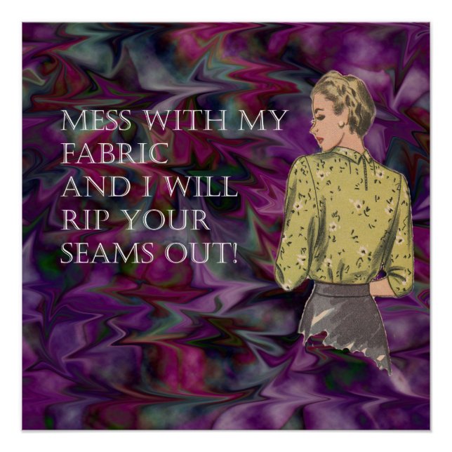 Póster Arte da Sala de Costura (Frente)