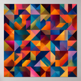 Poster Arte da Teoria de Cores Vibrantes: Tesselação Chro