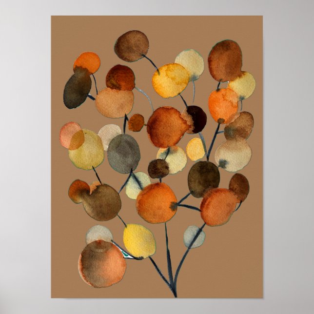 Poster Arte da Terra de outono abstrato (Frente)