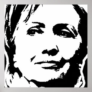 POSTER ARTE DA TINTA DE HILLARY CLINTON