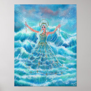 Poster Arte das ninfas do Mermaid Sea por Renee Lavoie