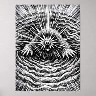 Poster Arte das Vibrações da Terra da Toupeira-Estrela