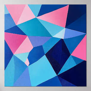 Poster Arte de Abstração Geométrica Decoração Estética Co