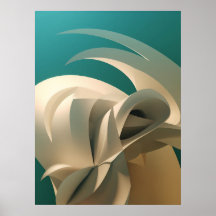 Arte de abstrato 3D em tons e beges