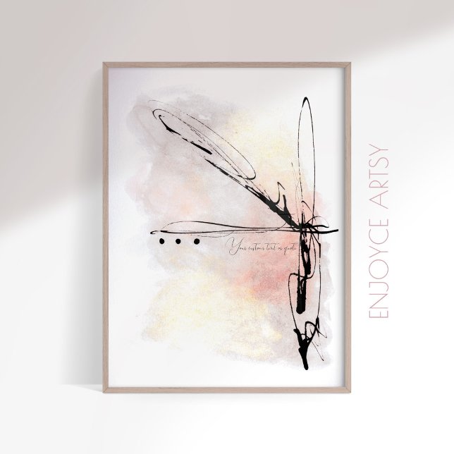 Poster Arte de abstrato com cores aquáticas contrastantes (Criador carregado)