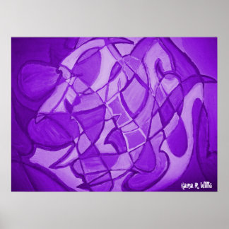 Poster Arte de Abstrato Contemporânea Ultra Violeta