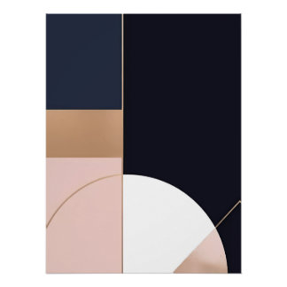 Póster Arte de abstrato minimalista moderna
