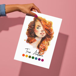 Poster Arte de Análise de Cores Sazonal do Tipo de Outono