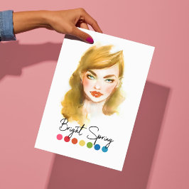 Poster Arte de análise de cores sazonal do tipo Primavera