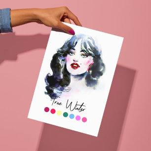 Poster Arte de Análise de Cores Sazonal do Tipo Verdadeir