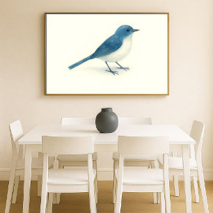 Poster Arte de Aquarela Azul