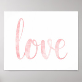 Poster Arte de aquarela rosa, amor
