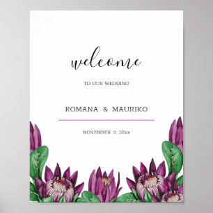 Poster Arte de Aquarela Roxo Profundo