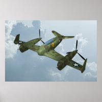 Arte de Aviação Militar de Vôo de Warbird Vintage