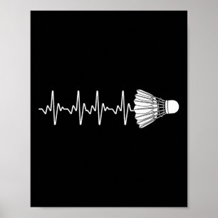 Poster Arte de Badminton para Homens Mulheres Amante de B