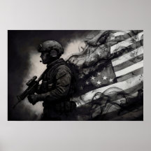 Arte de Bandeira Americana em Tinta de Fumaça Mili