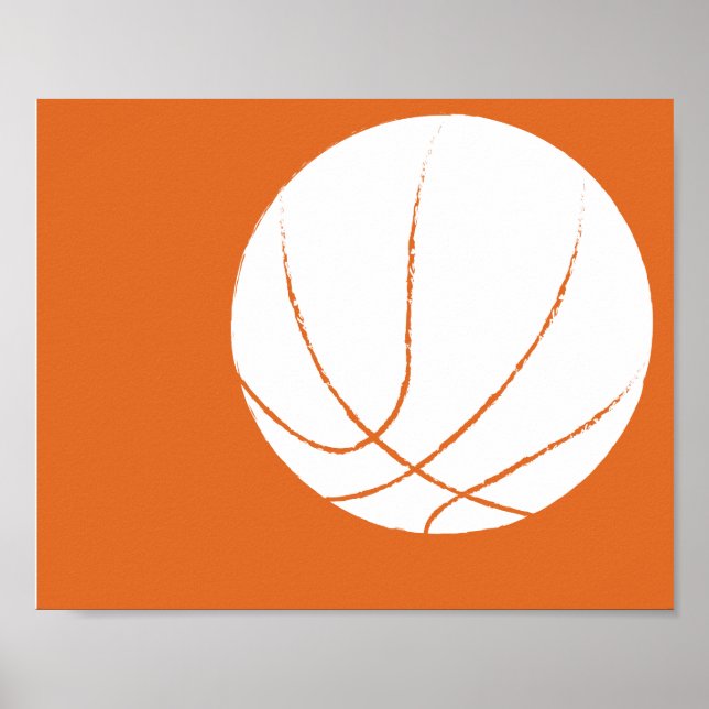 Poster Arte de Basquete Pintada Moderna - 1 de 6 (Frente)