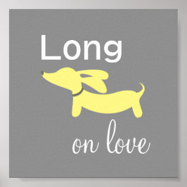 Poster Arte de Berbigão Amarelo para Berçário de Cachorro