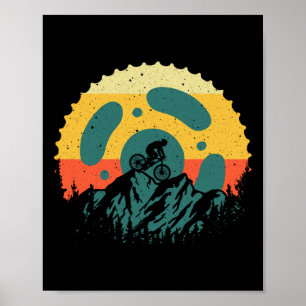 Poster Arte de Bicicleta de Montanha para Homens e Mulher
