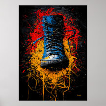 Arte de Bota Expressionista Contemporânea de Impac