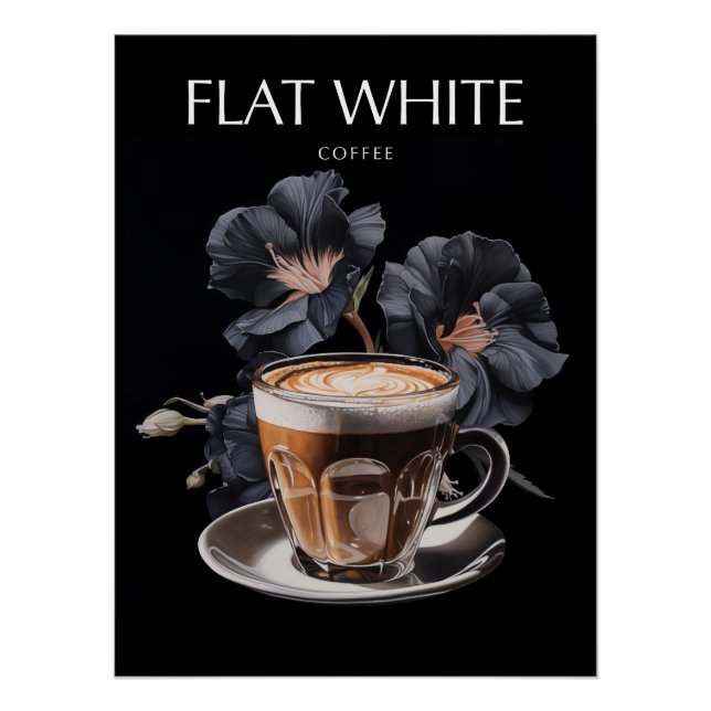 Póster Arte de Café Flat White (Frente)
