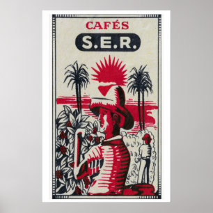 Poster Arte de Caixa de Fósforos de Trabalhadores Rurais,