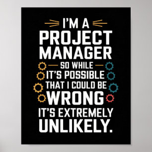 Poster Arte de Canvas do Project Manager - Engraçado Deco