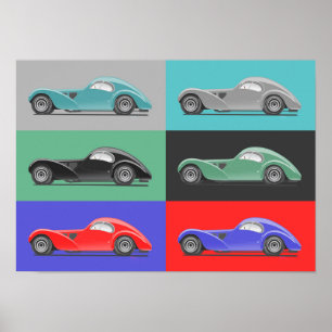 Poster Arte de Carro Retrô