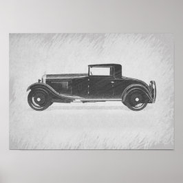 Poster Arte de Carro Retrô