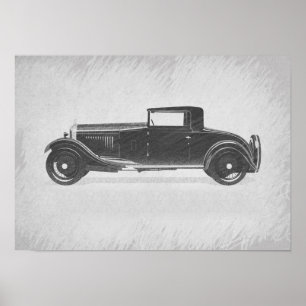 Poster Arte de Carro Retrô