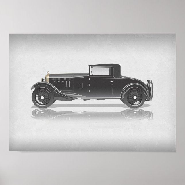 Poster Arte de Carro Retrô  (Frente)