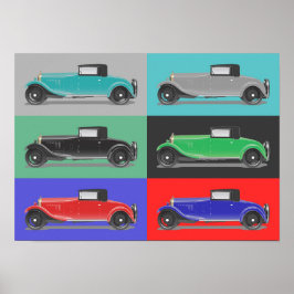 Poster Arte de Carro Retrô