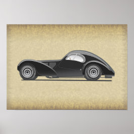 Poster Arte de Carro Retrô