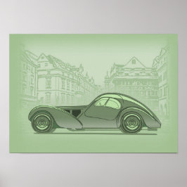 Poster Arte de Carro Retrô