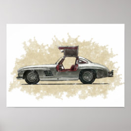 Poster Arte de Carro Retrô